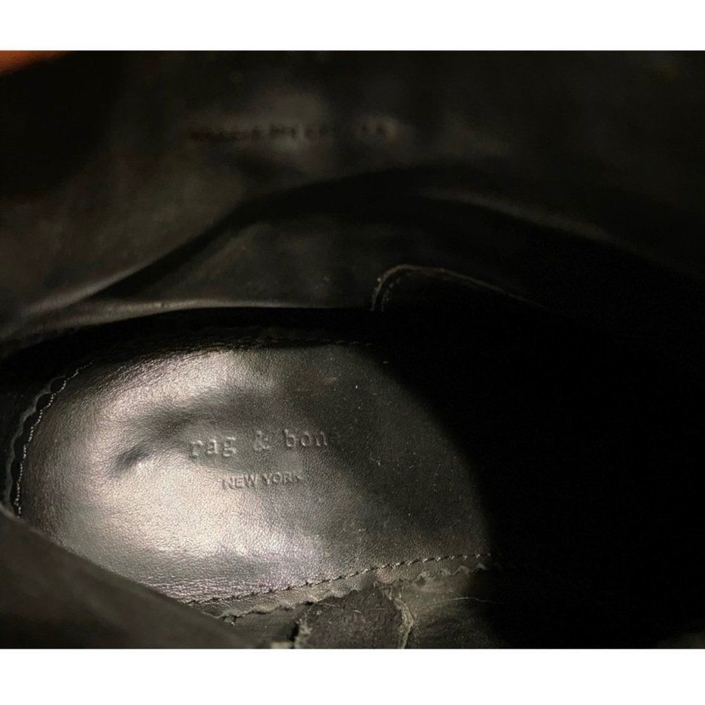Rag & Bone Ankle Western Black Boots Size 37.5 - Picture 8 of 8